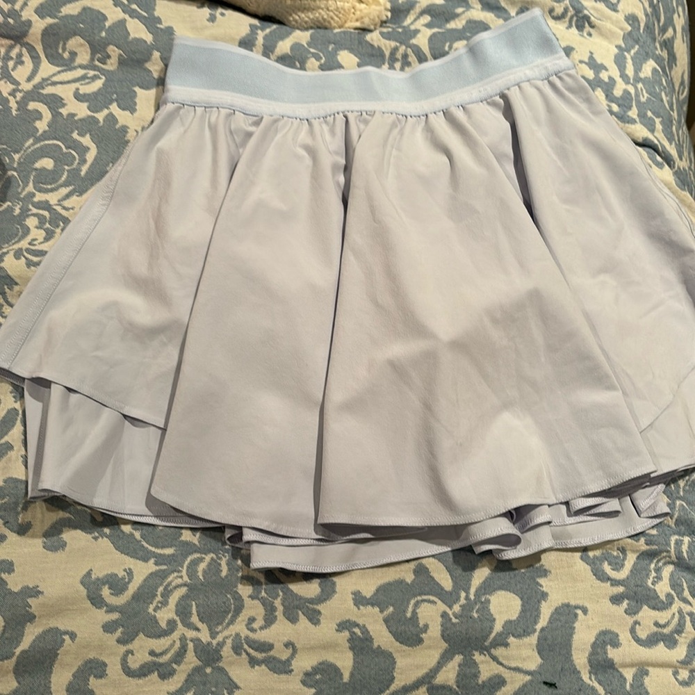 Light blue Lulu tennis skirt - worn once!